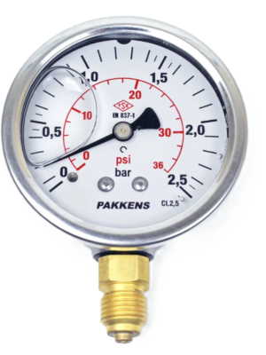 PAKKENS Gliserinli Manometre 63mm 2.5 Bar