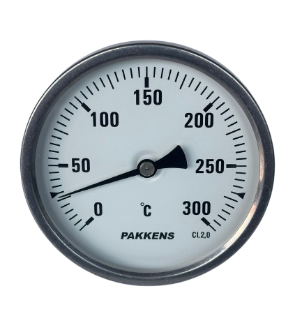 PAKKENS Arka Bağlantılı Bi-Metal Termometre Ø100mm 300°C