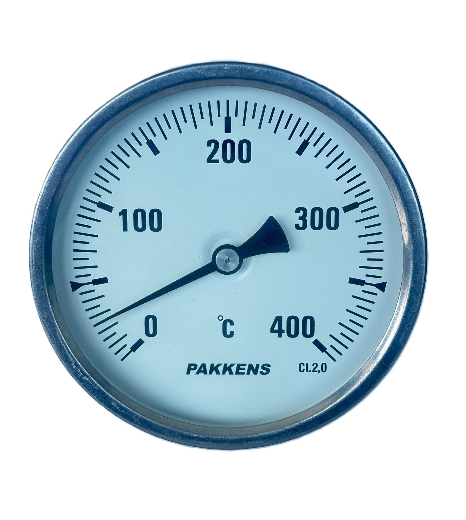 PAKKENS Arka Bağlantılı Bi-Metal Termometre Ø100mm 400°C 1/2''