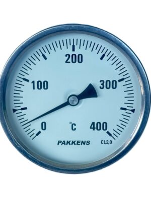 PAKKENS Arka Bağlantılı Bi-Metal Termometre Ø63mm 400°C