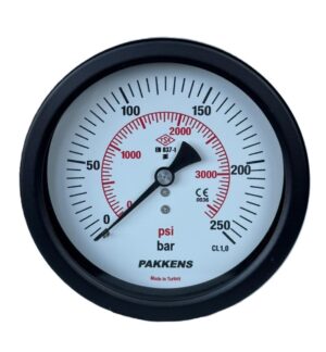 PAKKENS Pano Tip Manometre Ø100mm 250 Bar