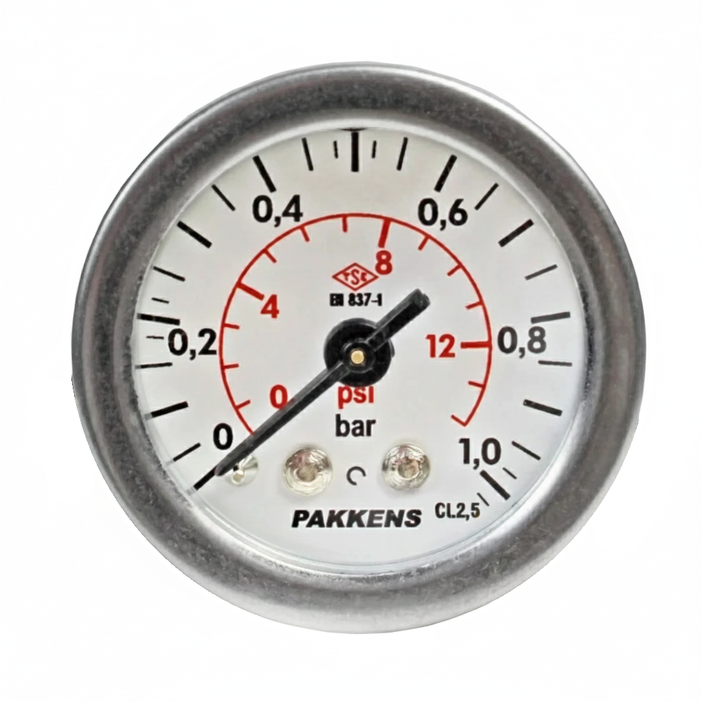 Pakkens Arka Bağlantılı Manometre Ø63 mm 1 Bar