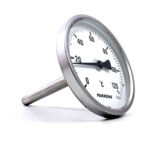 PAKKENS Arka Bağlantılı Bi-Metal Termometre Ø100mm 120°C 10cm