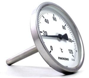 PAKKENS Bimetal Termometre 100mm 120°C 1/2'' 30cm