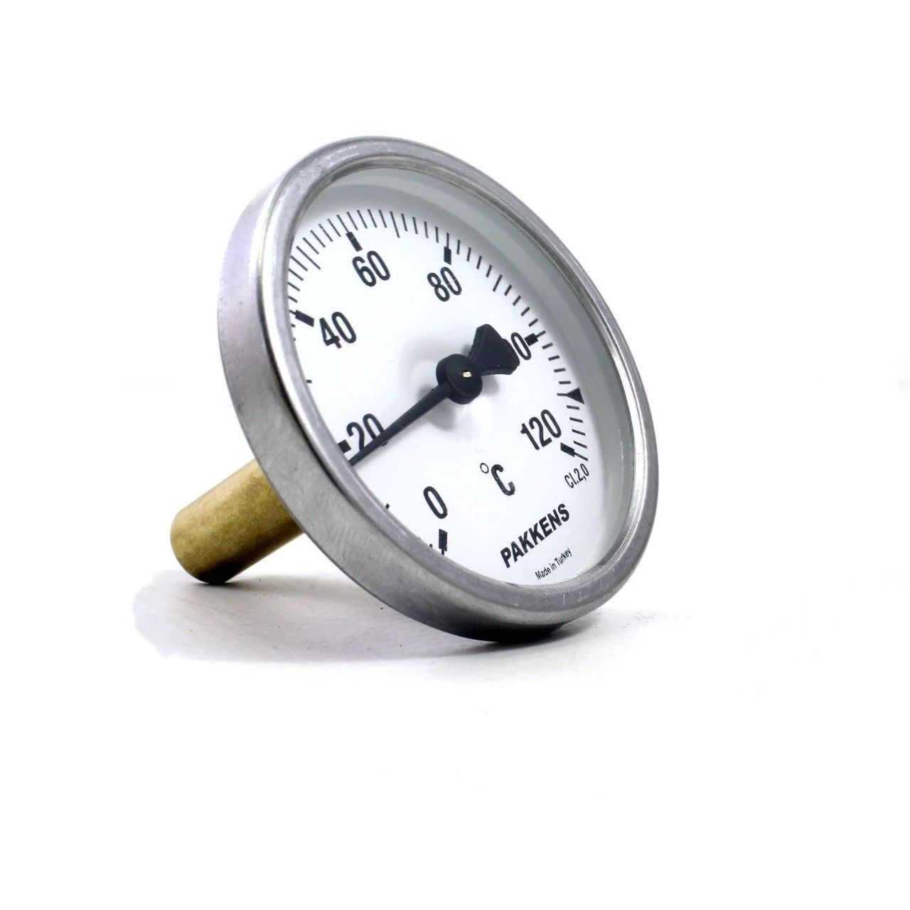 PAKKENS Bi-Metal Termometre 63mm 120°C 25cm Arka Bağlantılı