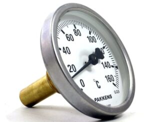 PAKKENS Arka Bağlantılı Bi-Metal Termometre Ø63mm 160°C 1/2 CL 2,0