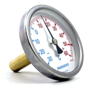 PAKKENS Arka Bağlantılı Bi-Metal Termometre Ø63mm KL 2,0