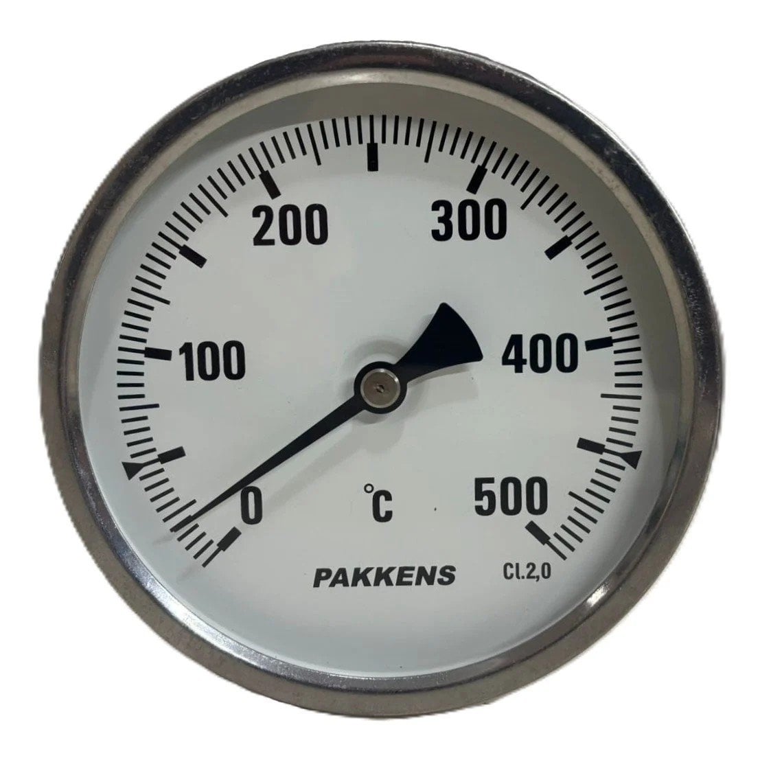 PAKKENS Bi-Metal Termometre Ø100mm 500°C Arka Bağlantılı 70cm