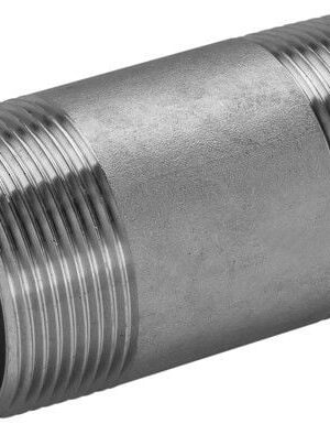 Paslanmaz Çift Tarafı Dişli Boru Nipel 1 L:10 cm AISI 304