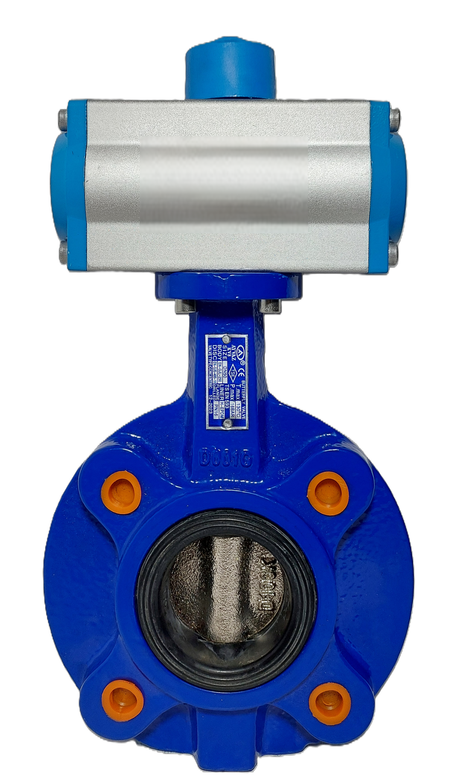 AYVAZ Pnömatik Kelebek Vana KV-8 Aktüatörlü