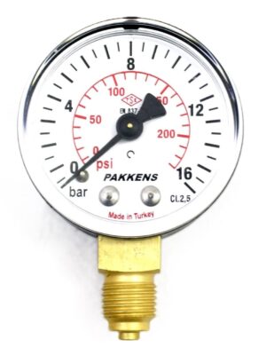 PAKKENS Manometre Ø63 mm 0-16 Bar