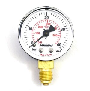 Pakkens Alt Bağlantılı Manometre Ø50 mm 40 Bar