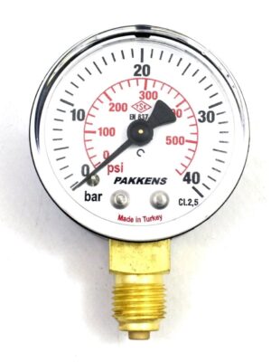 Pakkens Alt Bağlantılı Manometre Ø50 mm 40 Bar