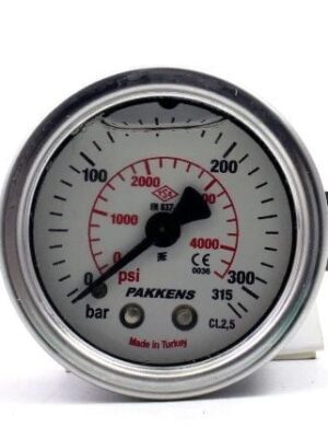 Pakkens Arka Bağlantılı Gliserinli Manometre 315 Bar 63 mm
