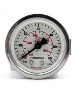 PAKKENS Arka Bağlantılı Pano Tipi Manometre Ø63mm 60 Bar