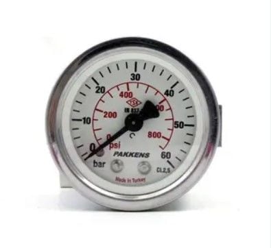 PAKKENS Arka Bağlantılı Pano Tipi Manometre Ø63mm 60 Bar