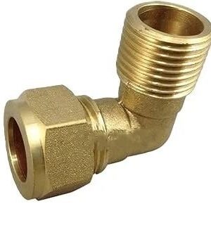 Sarı Pirinç Yüksüklü Dirsek 3/8 X 10mm