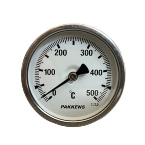 PAKKENS Arka Bağlantılı Bi-Metal Termometre Ø63 500°C 1/2''