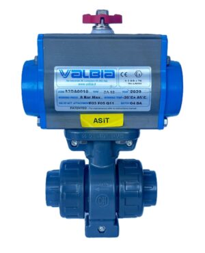 CH AQUARAM U-PVC Pnömatik Aktüatörlü Küresel Vana Ø25 mm