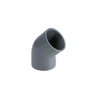 PİMTAŞ U-PVC 45° Yapıştırma Muflu Dirsek Ø50mm PN16