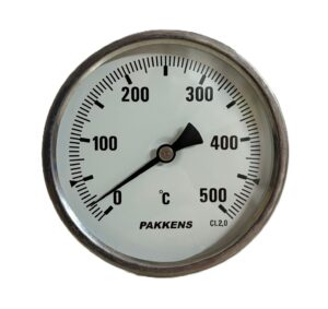 PAKKENS Arka Bağlantılı Bi-Metal Termometre Ø100mm 500°C