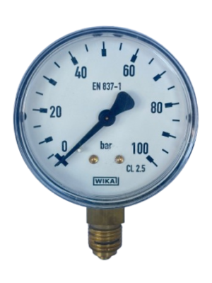 WIKA 111.12.063 Alt Bağlantılı Manometre Ø63mm 100 Bar