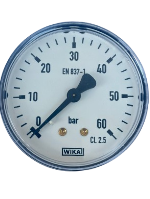 WIKA 111.12.063 Arka Bağlantılı Manometre Ø63mm 60 Bar