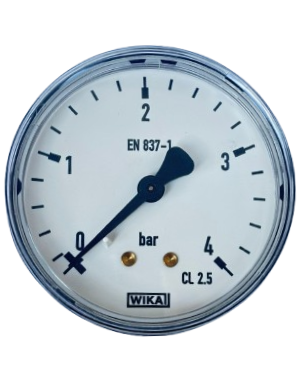 WIKA 111.12.063 Arka Bağlantılı Manometre Ø63mm 4 Bar