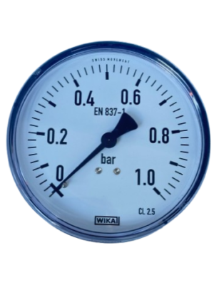 WIKA 111.12.100 Arka Bağlantılı Manometre Ø100mm 1 Bar