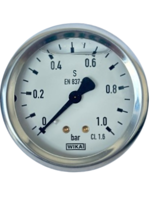 WIKA 213.53.063 Gliserinli Manometre Ø63mm 1 Bar
