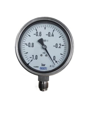 WIKA 232.50.100 Paslanmaz Vakummetre Ø100mm -1 Bar CL 1.0