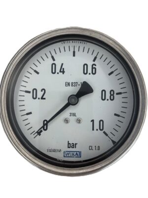 WIKA 232.50.100 Arka Bağlantılı Ekseni Kaçık Manometre Ø100mm 1 Bar