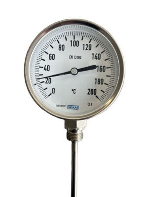 WIKA Alt Bağlantılı Termometre Ø100mm 200°C CL 2.0