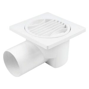Yer Süzgeci Yandan Çıkışlı PVC 10x10 cm Su Tahliye