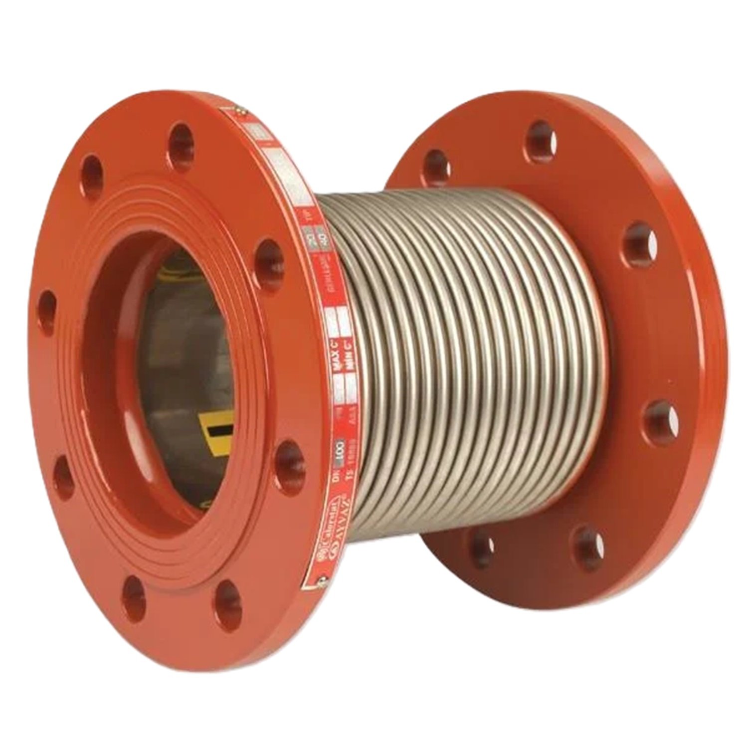 AYVAZ MKSF-30L Sabit Flanşlı Laynerli Eksenel Metal Körüklü Kompansatör PN16